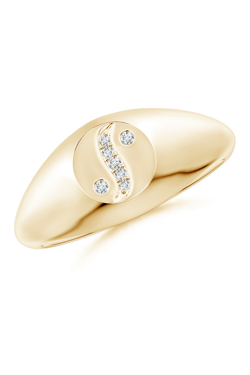 Buy Shangri-La Yin-Yang 14K Gold and Diamond Signet Ring in 14K Yellow Gold Online 14K Yellow Gold
