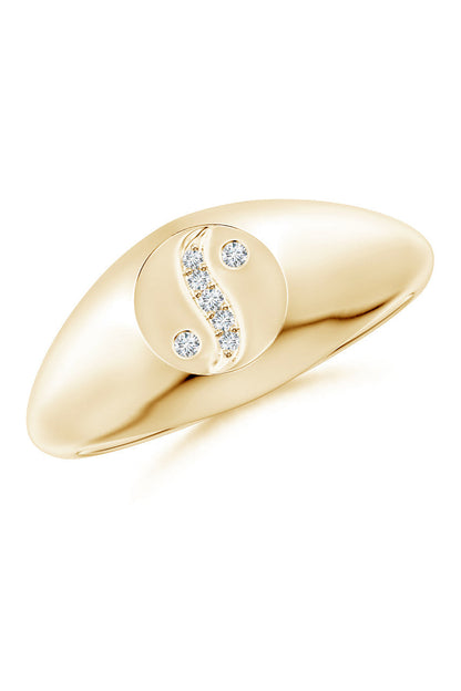 Buy Shangri-La Yin-Yang 14K Gold and Diamond Signet Ring in 14K Yellow Gold Online 14K Yellow Gold