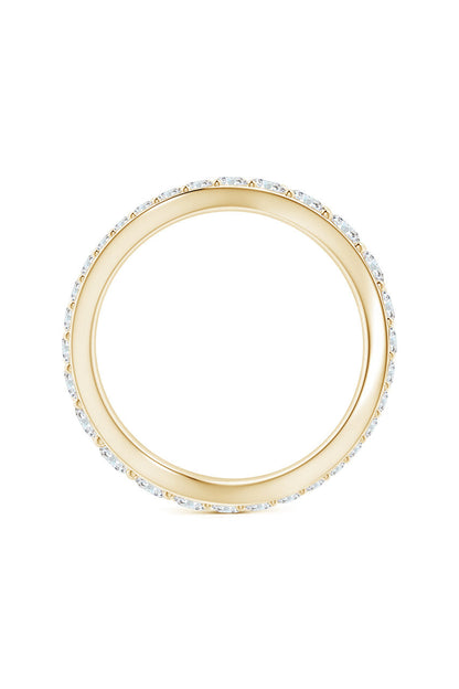 Buy Shangri-La Brushstroke 14K Gold and Diamond Full Eternity Stacking Ring in 14K Yellow Gold Online 14K Yellow Gold