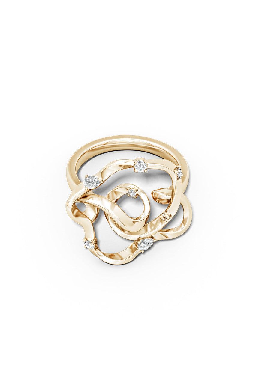 Buy Sakura 14k Scattered Diamond Ring in 14K Yellow Gold Online 14K Yellow Gold