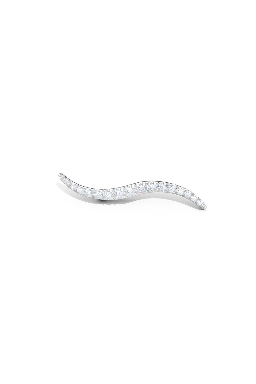 Buy Shangri-La Brushstroke 14k Gold and Diamond Brooch in 14K White Gold Online 14K White Gold
