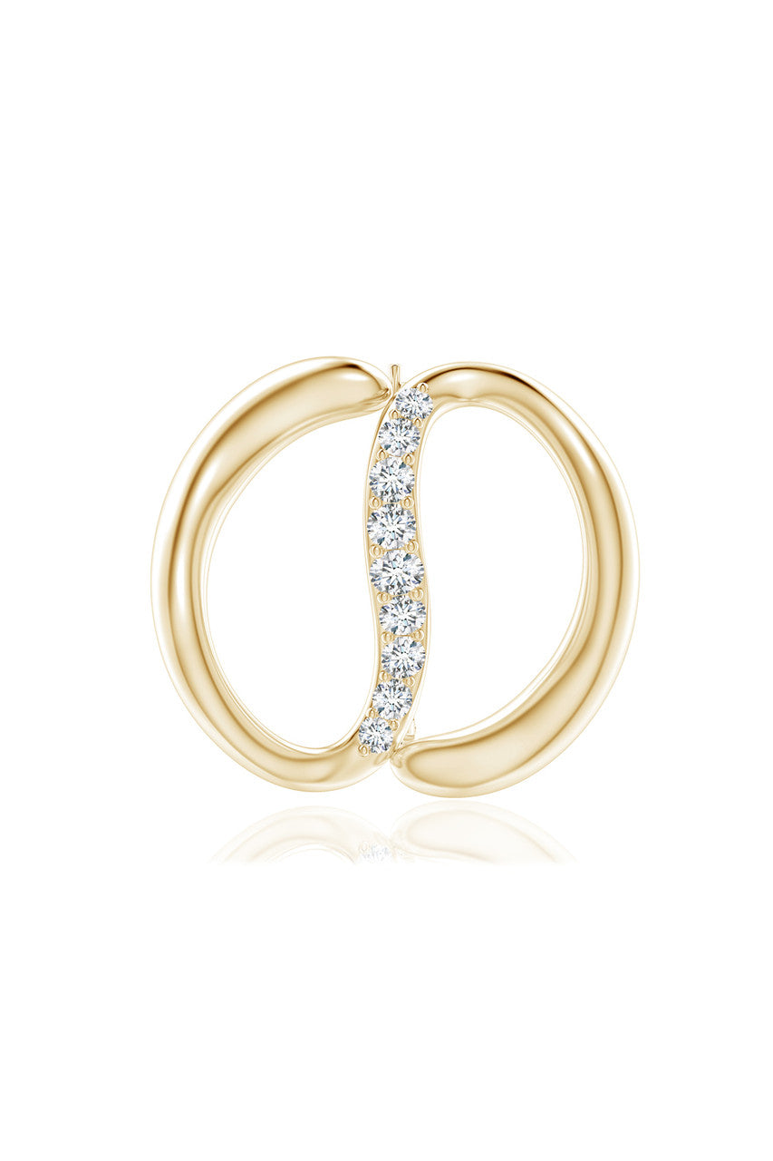 Buy Shangri-La Yin-Yang 14K Gold and Diamond Brooch in 14K Yellow Gold Online 14K Yellow Gold