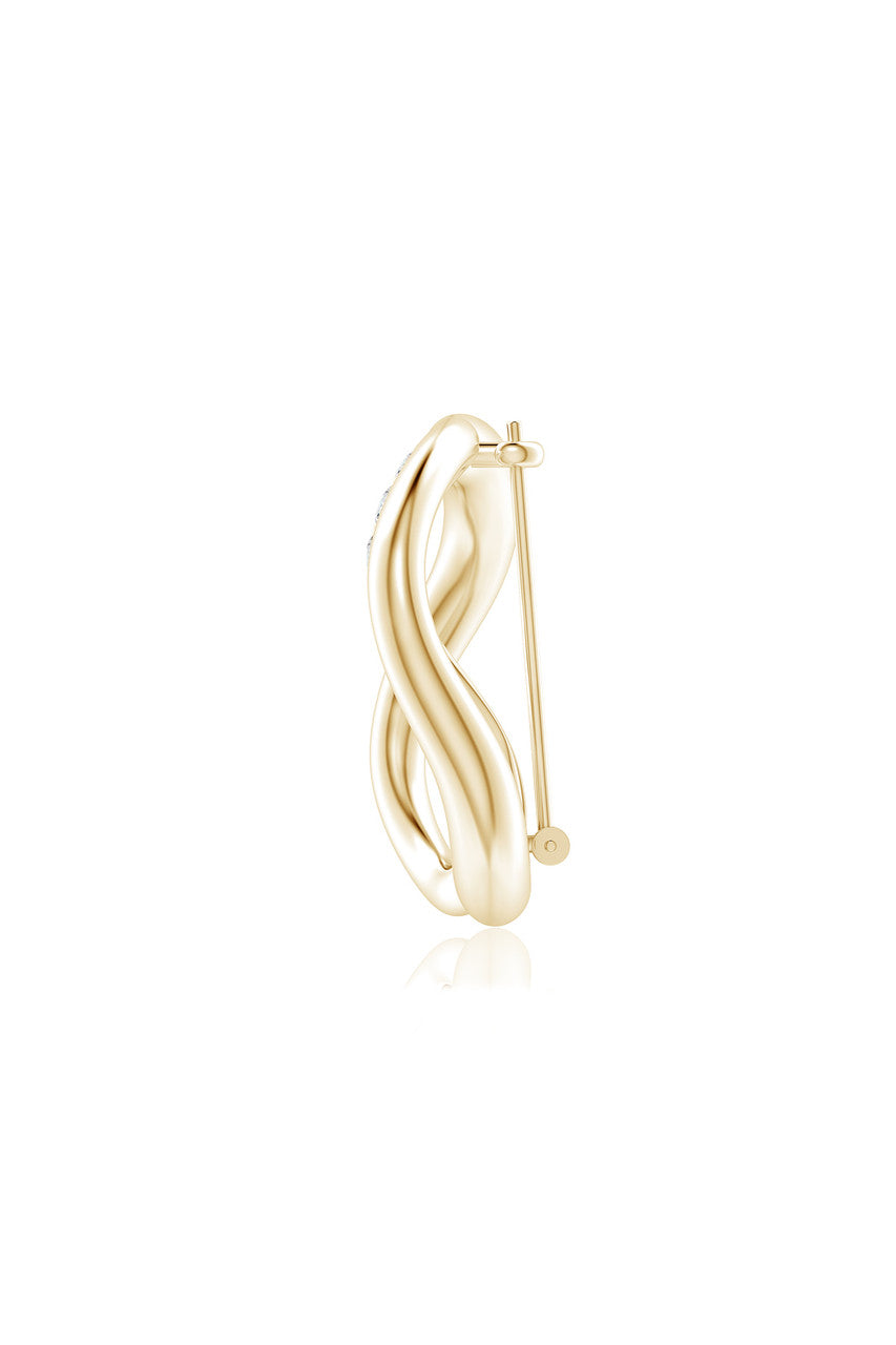 Buy Shangri-La Yin-Yang 14K Gold and Diamond Brooch in 14K Yellow Gold Online 14K Yellow Gold