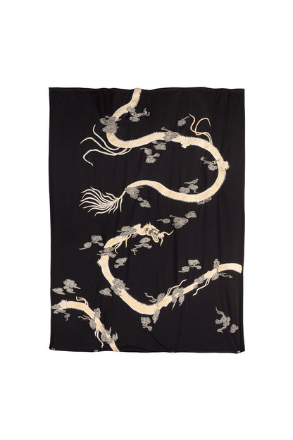 Buy Cocoon Dragon Embroidered Throw in Black/White Online Black/White
