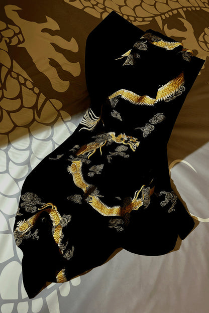 Buy Cocoon Dragon Embroidered Throw in Black/White Online Black/White