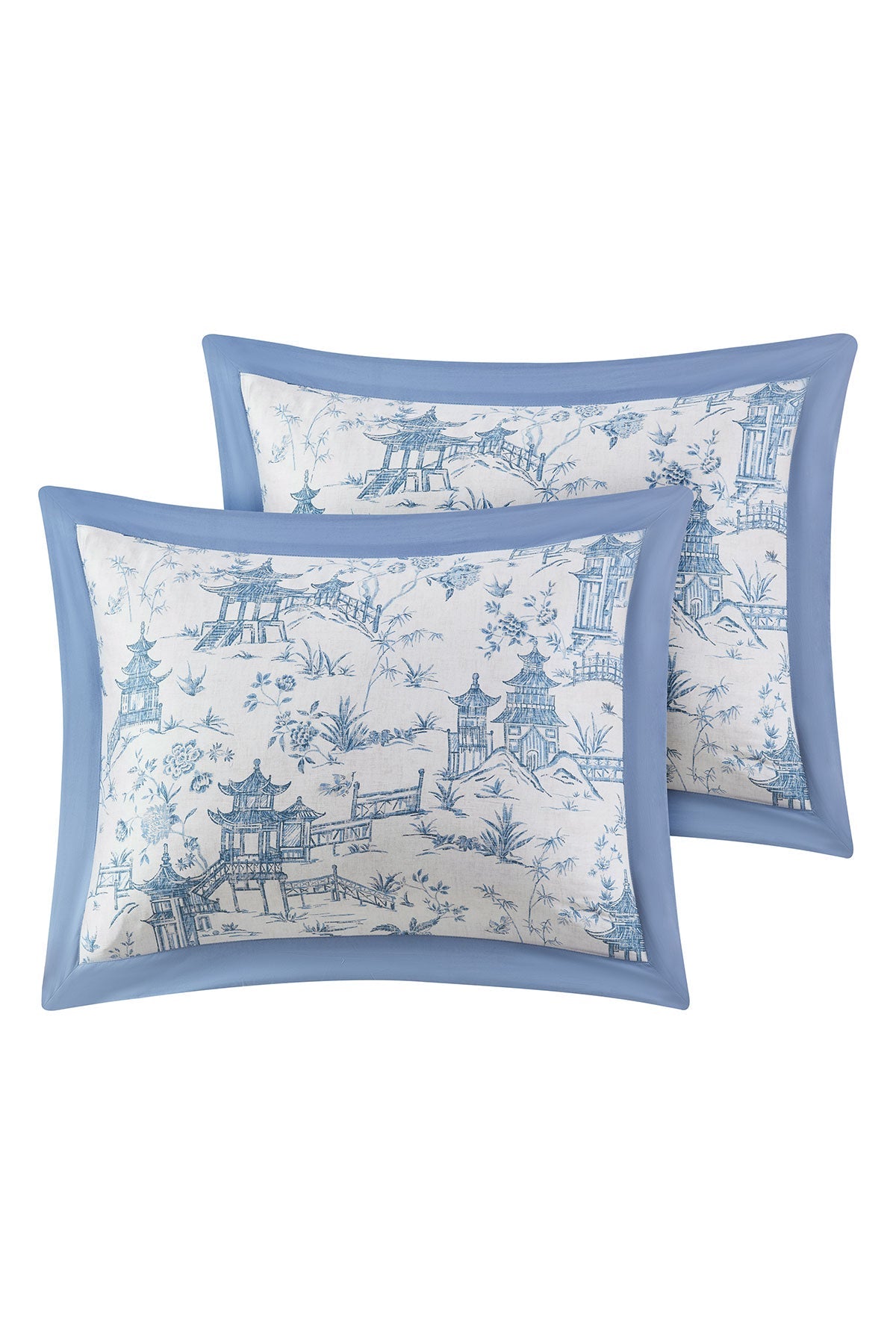Village Toile 3 Piece Comforter Mini Set French Blue