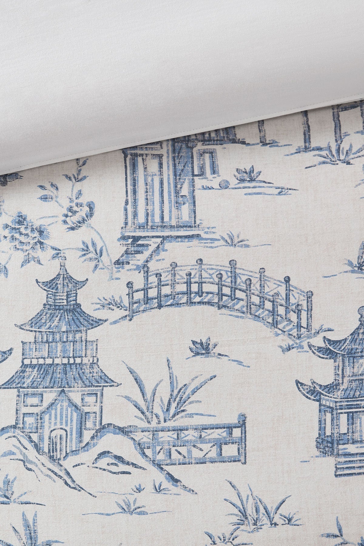 Village Toile 3 Piece Comforter Mini Set French Blue