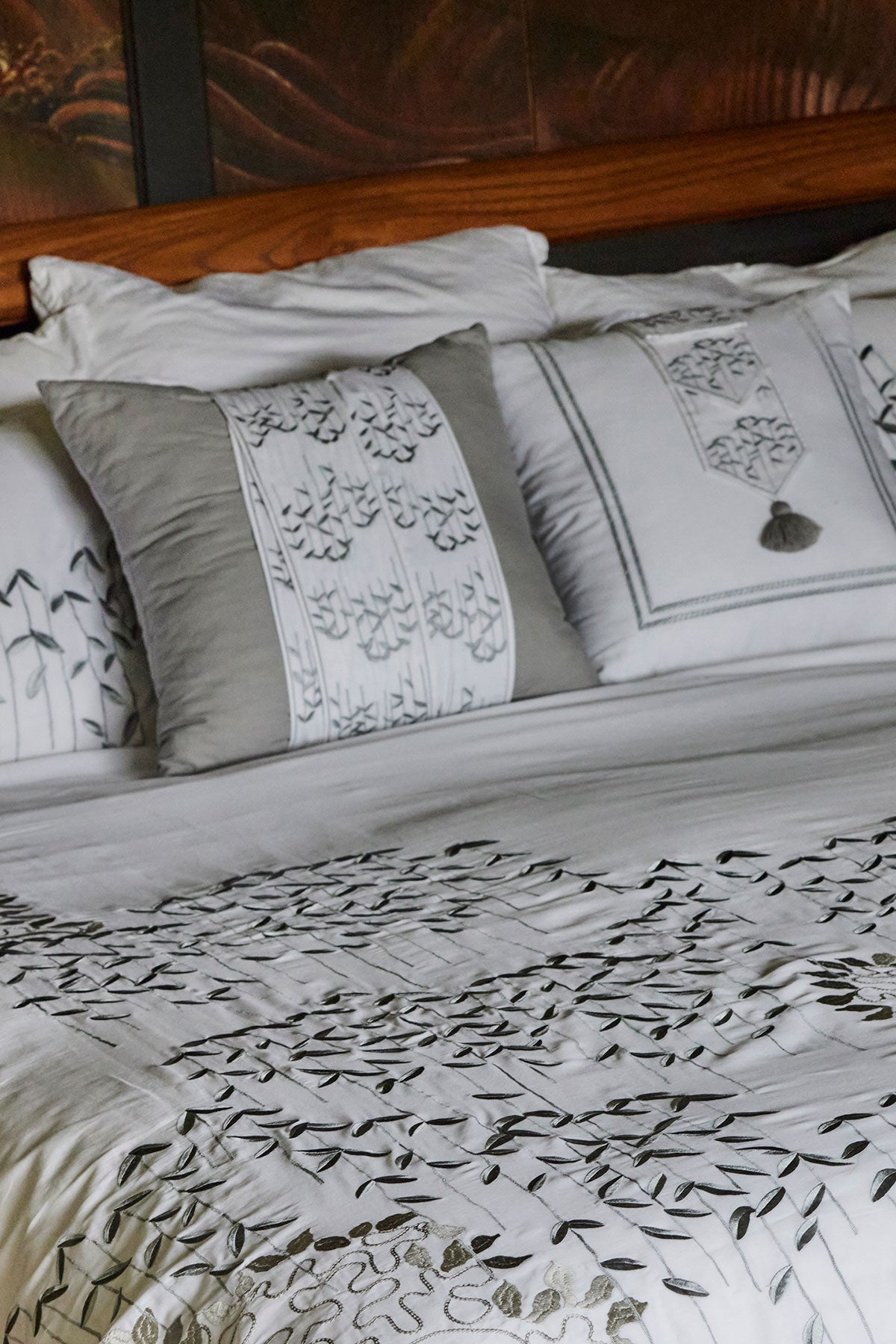 Timeless 3 Piece Comforter Mini Set Grey