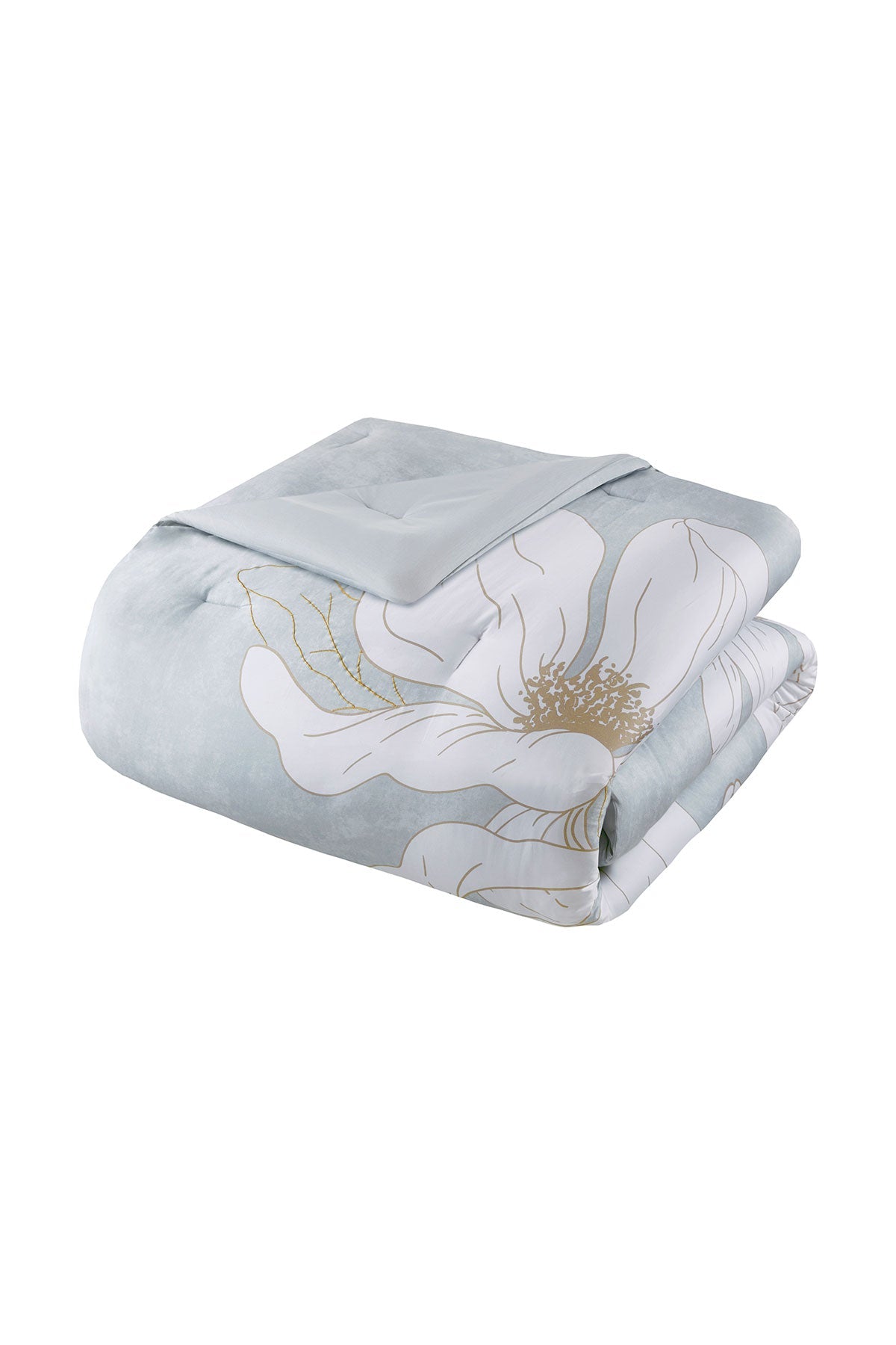 Dreamscape Embroidered 4 Piece Comforter Mini Set Dove Gray