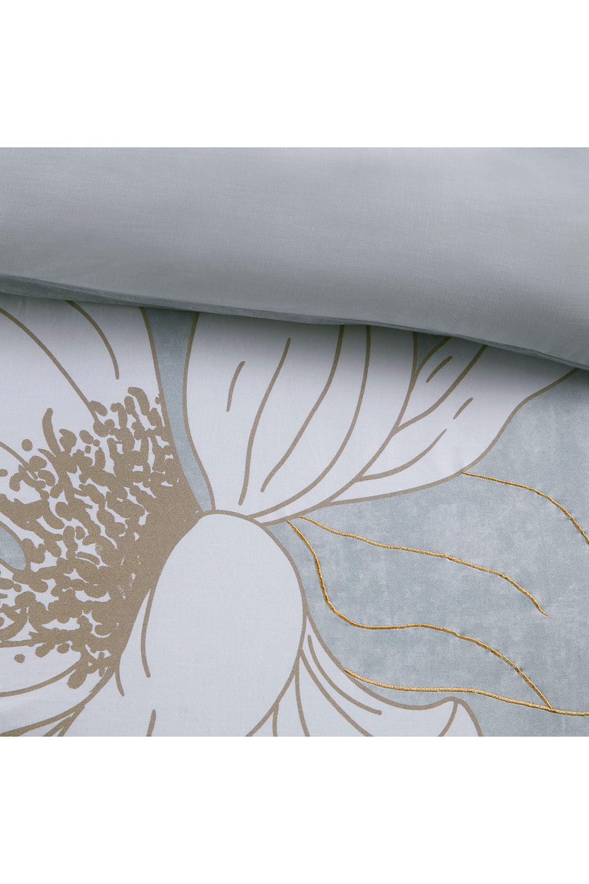 Dreamscape Embroidered 4 Piece Comforter Mini Set Dove Gray