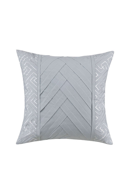 Dreamscape Embroidered 4 Piece Comforter Mini Set Dove Gray