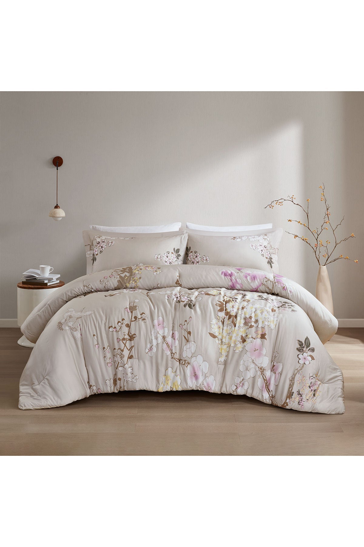 Grove 3 Piece Comforter Mini Set Taupe