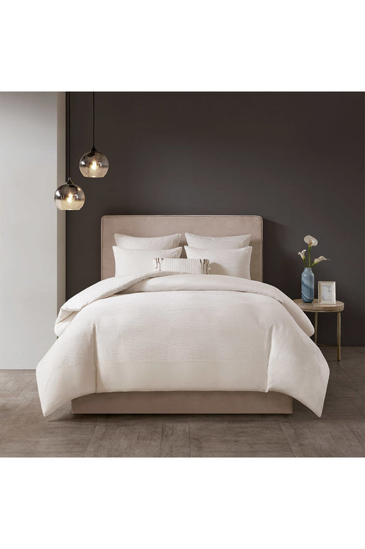 Buy Hanae White Comforter Set in White Online White