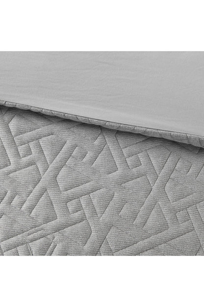 Buy Origami 3 Piece Grey Comforter Mini Set in Grey Online Grey