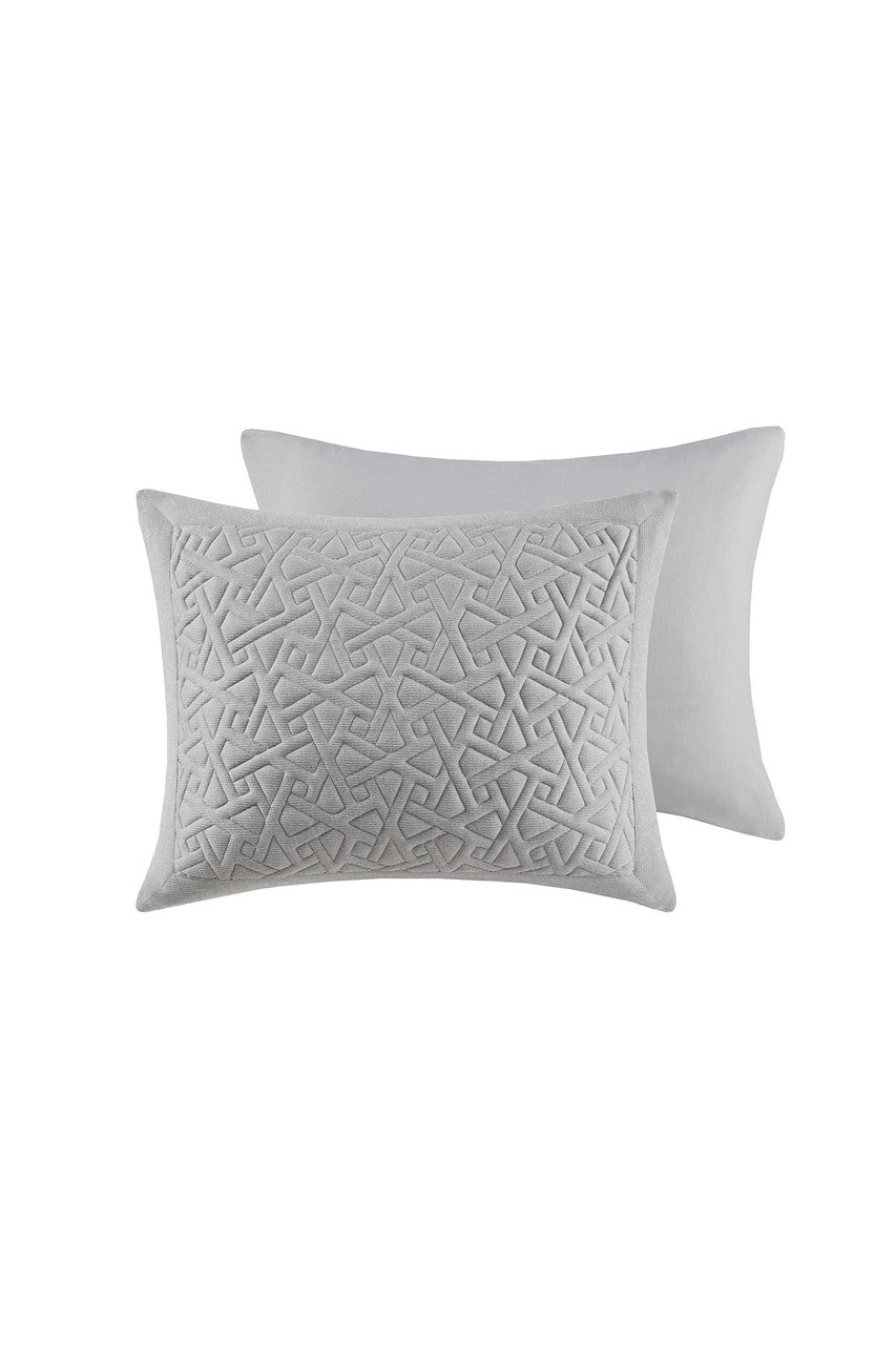 Buy Origami 3 Piece Grey Comforter Mini Set in Grey Online Grey