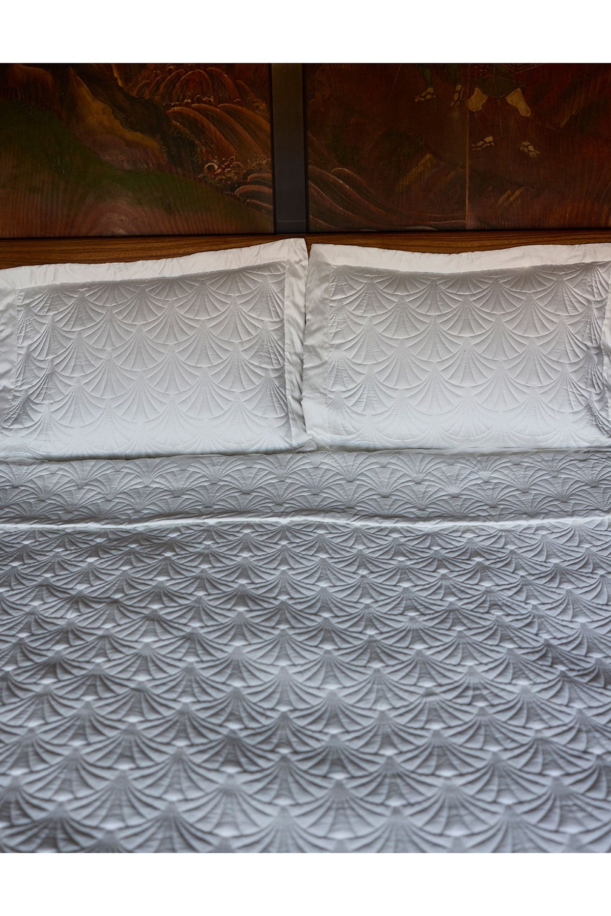 Jeju Embroidered 3 Piece Quilt Mini Set Ivory