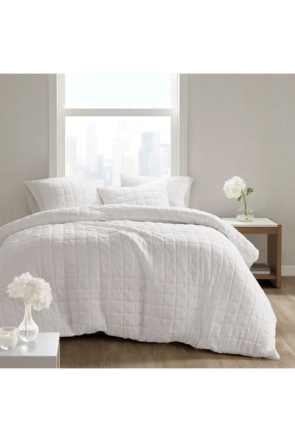 Buy Cocoon Quilt Top White Duvet Mini Set in White Online White