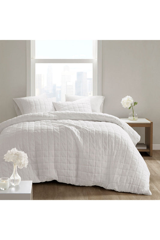 Buy Cocoon Quilt Top White Duvet Mini Set in White Online White