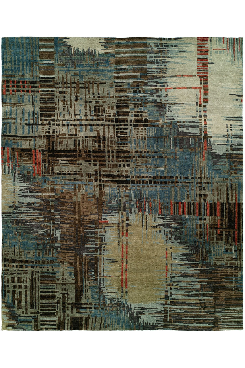 Buy Dynasty- Abstract Plaid Rug in O/C Online O/C