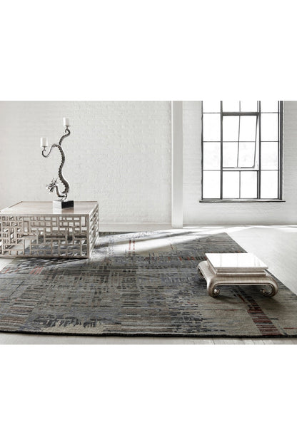 Buy Dynasty- Abstract Plaid Rug in O/C Online O/C