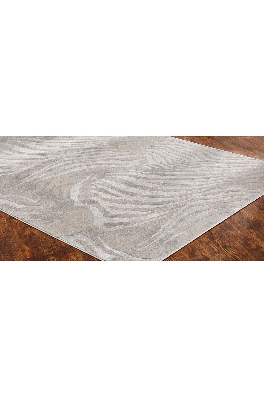 Buy Serengeti- Neutral Zebra Rug in Grey Online Grey