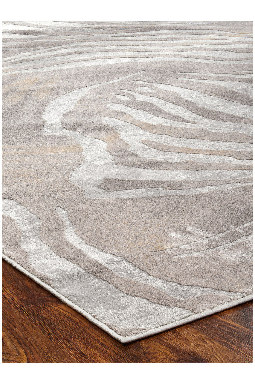 Buy Serengeti- Neutral Zebra Rug in Grey Online Grey