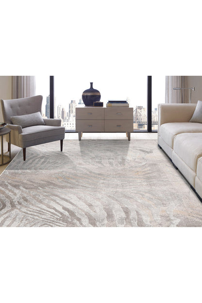 Buy Serengeti- Neutral Zebra Rug in Grey Online Grey