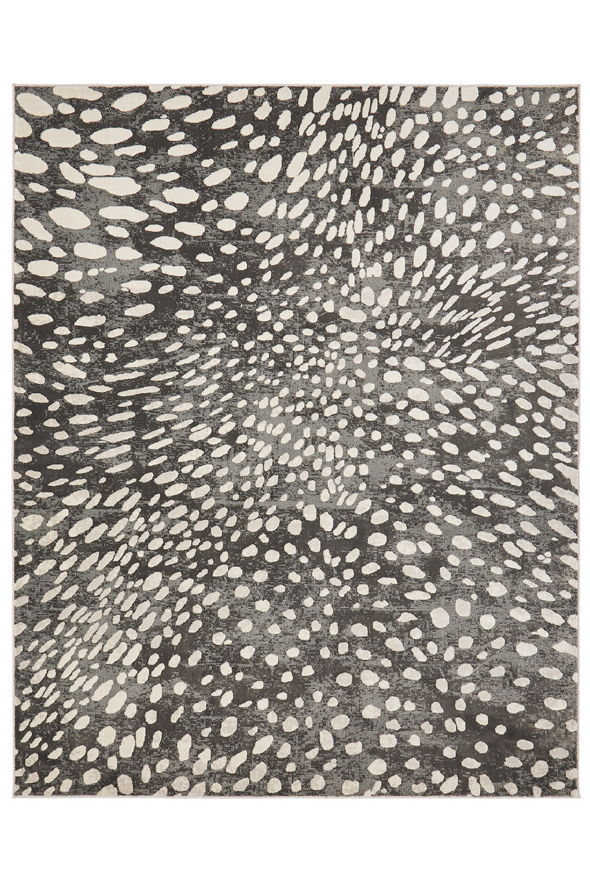 Buy Serengeti- Charcoal Spotted Rug in Grey Online Grey