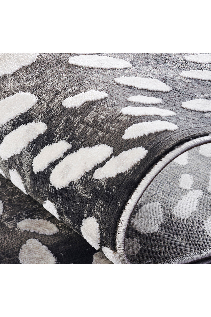 Buy Serengeti- Charcoal Spotted Rug in Grey Online Grey