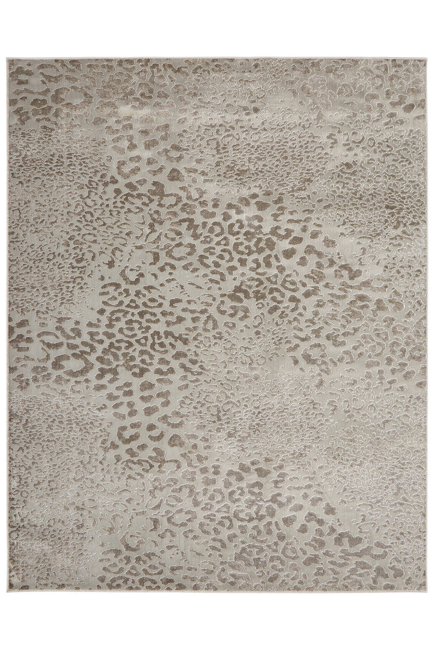 Buy Serengeti- Grey Leopard Rug in Grey Online Grey