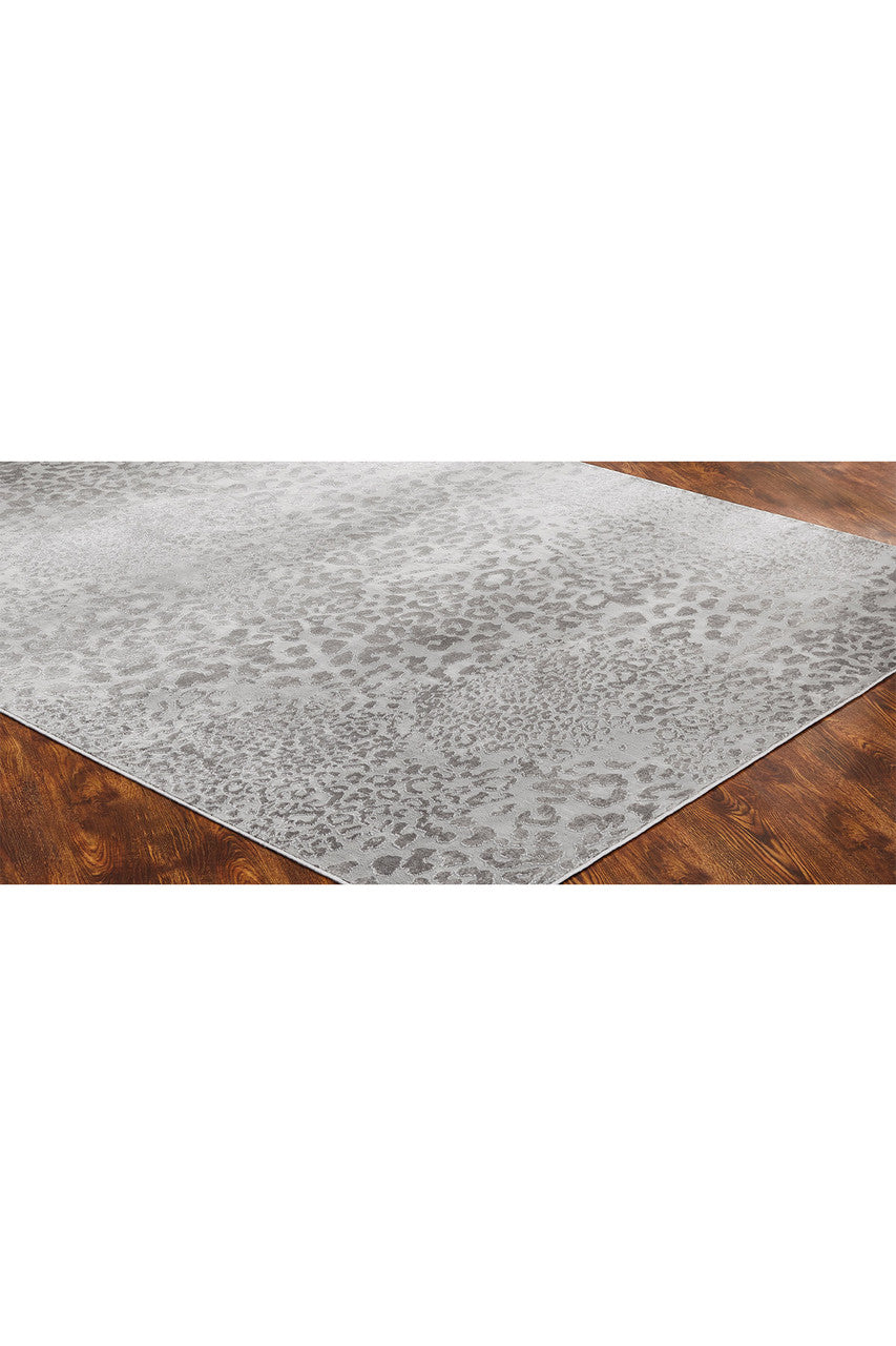 Buy Serengeti- Grey Leopard Rug in Grey Online Grey