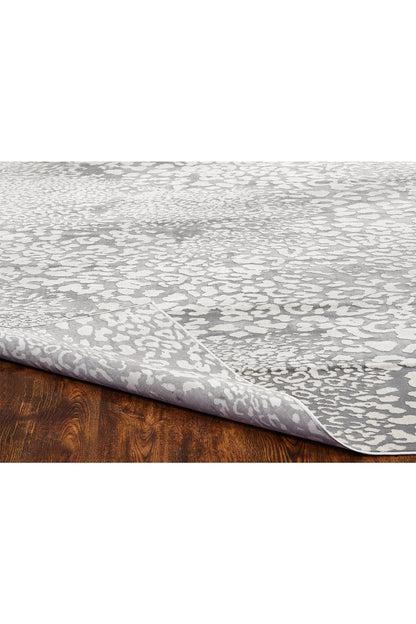 Buy Serengeti- Light Grey Leopard Rug in Grey Online Grey