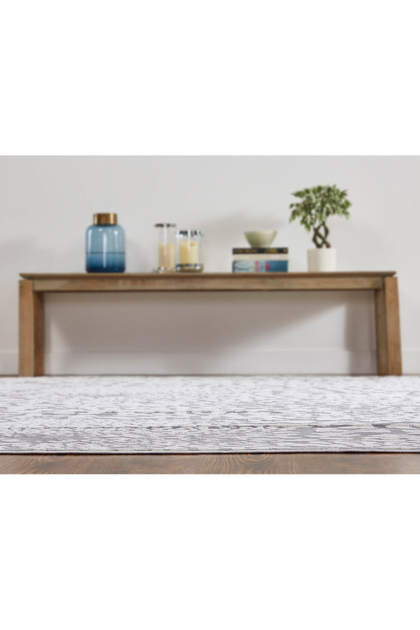 Buy Serengeti- Light Grey Leopard Rug in Grey Online Grey