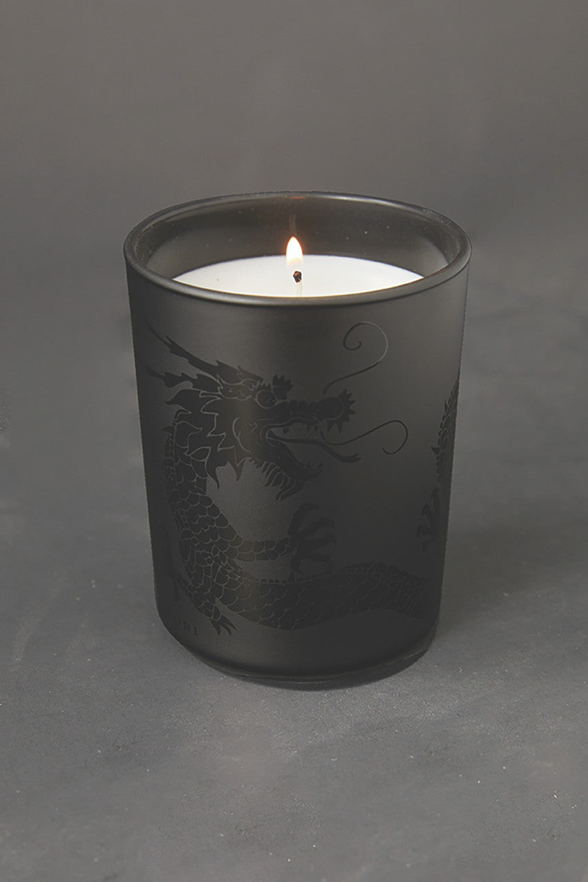 Buy Dragon Etched Candle in Black Online Black
