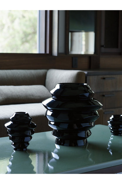 Buy Manila Small Vase in Black Online Black