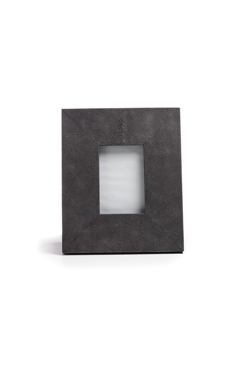Buy Shagreen Single Photo Frame in Black Online Black