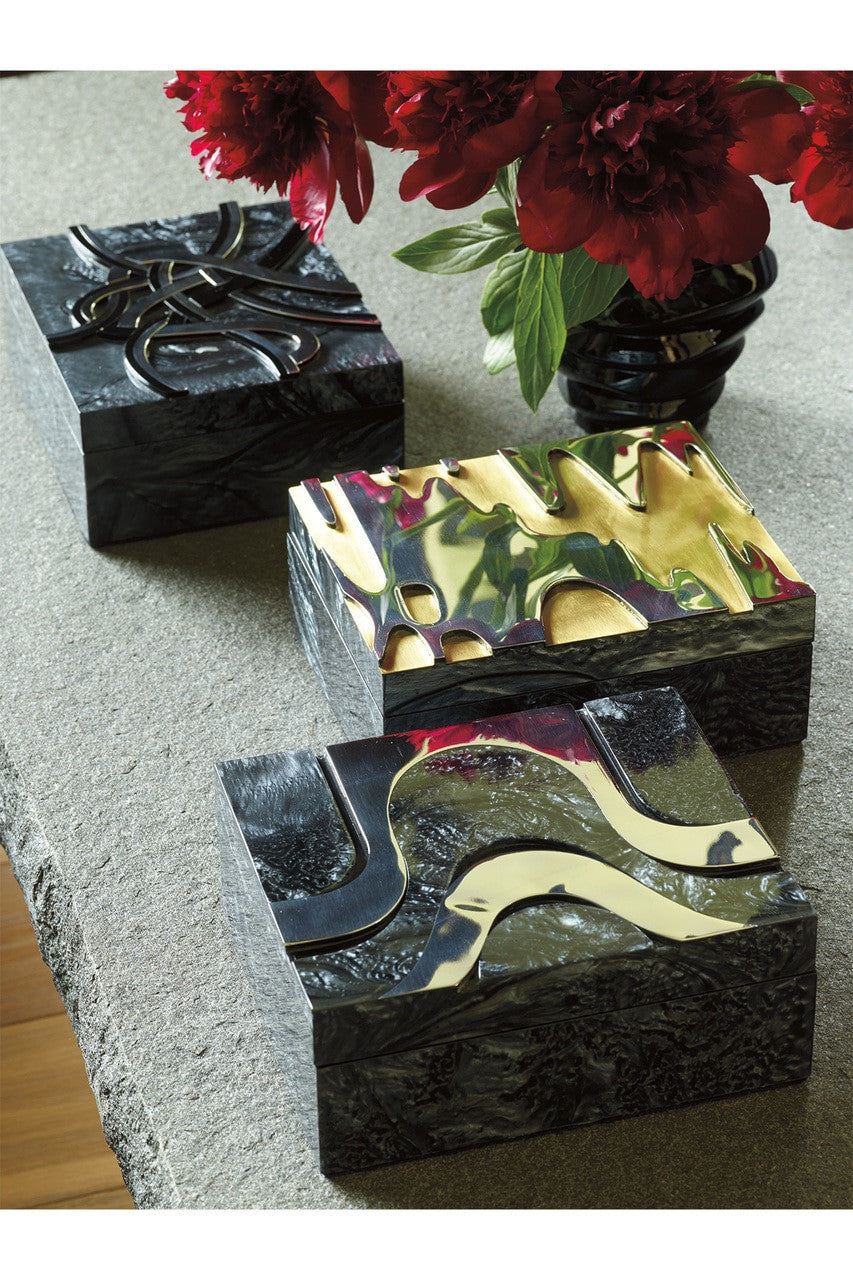 Buy Cebu Box in Black & Gold Online Black & Gold