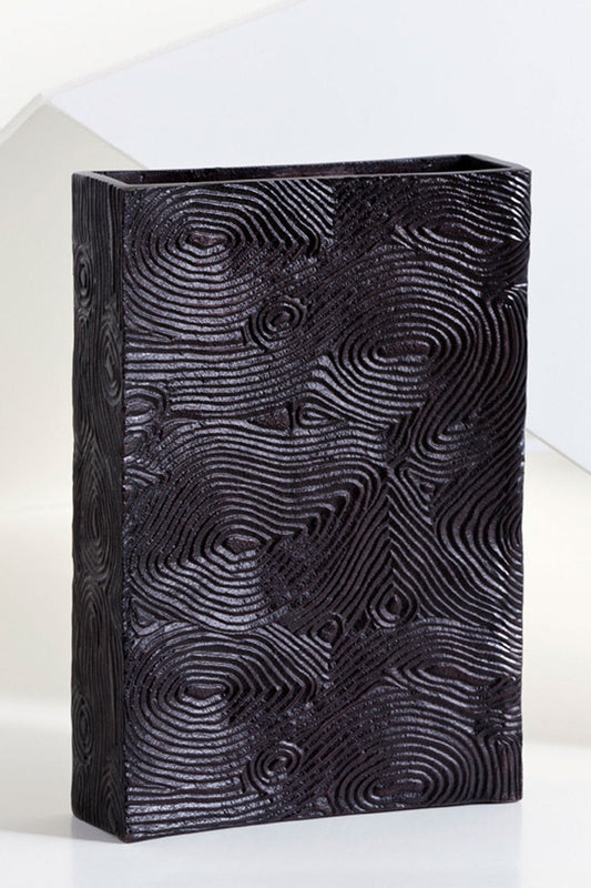Buy Wood Grain Vase in Bronze Online Bronze