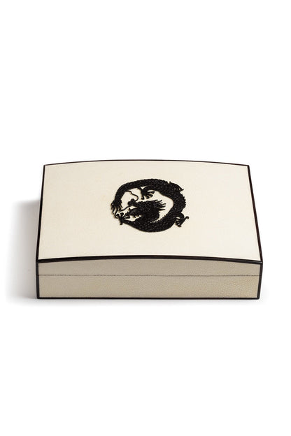 Buy Shagreen Dragon Box in White W/ Black Online White W/ Black