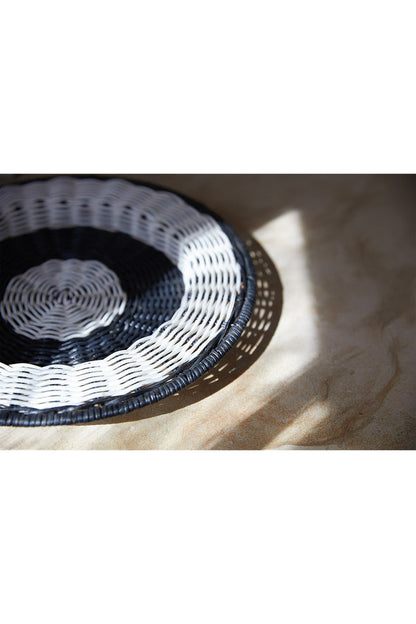 Buy Maranao Circular Stripe Tray in Brown Online Brown