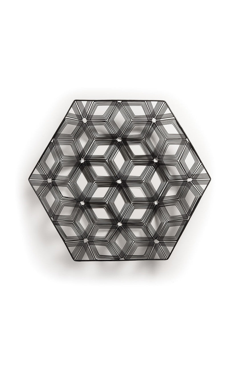 Buy Naga Hexagon Tray in Black Online Black