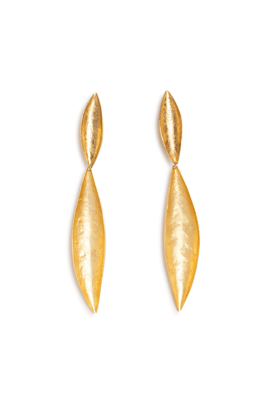 Buy Gold Plated Leaf Earrings in Gold Online Gold