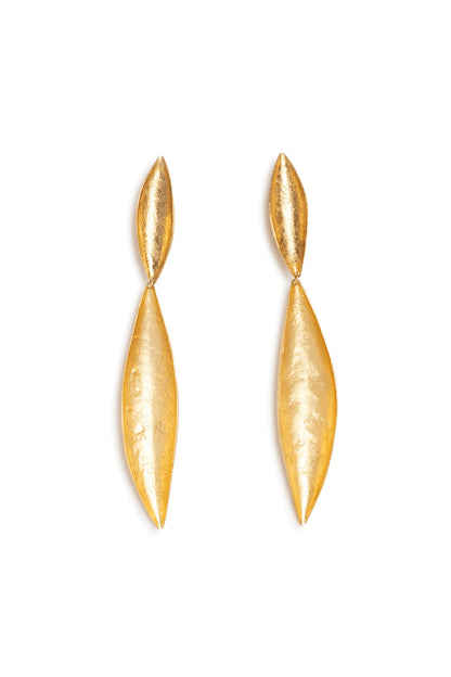 Buy Gold Plated Leaf Earrings in Gold Online Gold