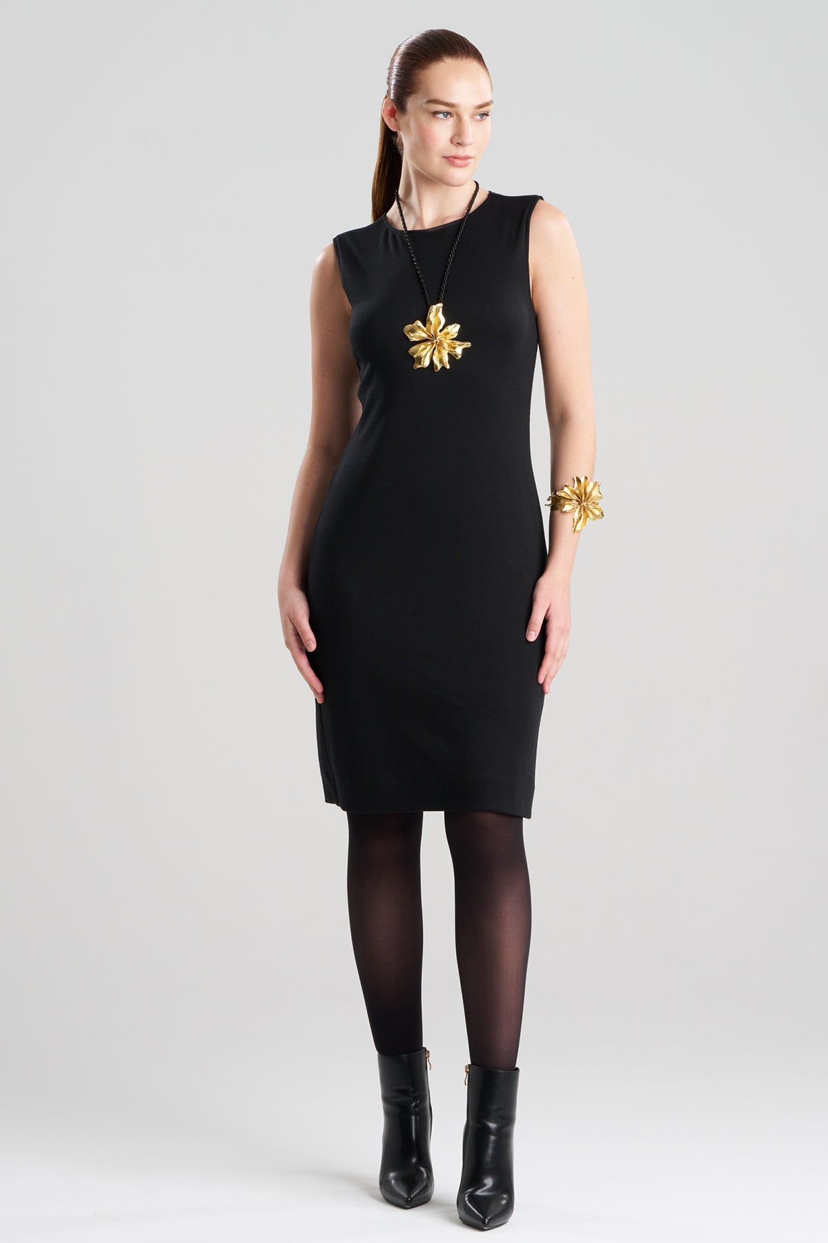 Layering Jersey Sleeveless Dress Black