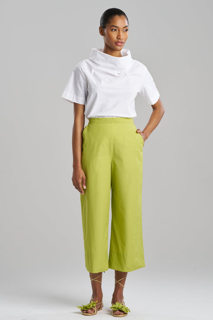 Techno Poplin Cropped Pants Pear