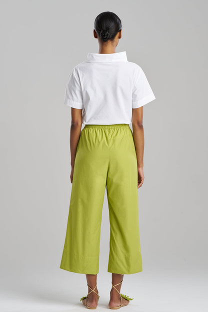 Techno Poplin Cropped Pants Pear