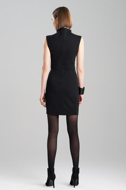 Buy Compact Knit Sheath Dress in Black Online Black