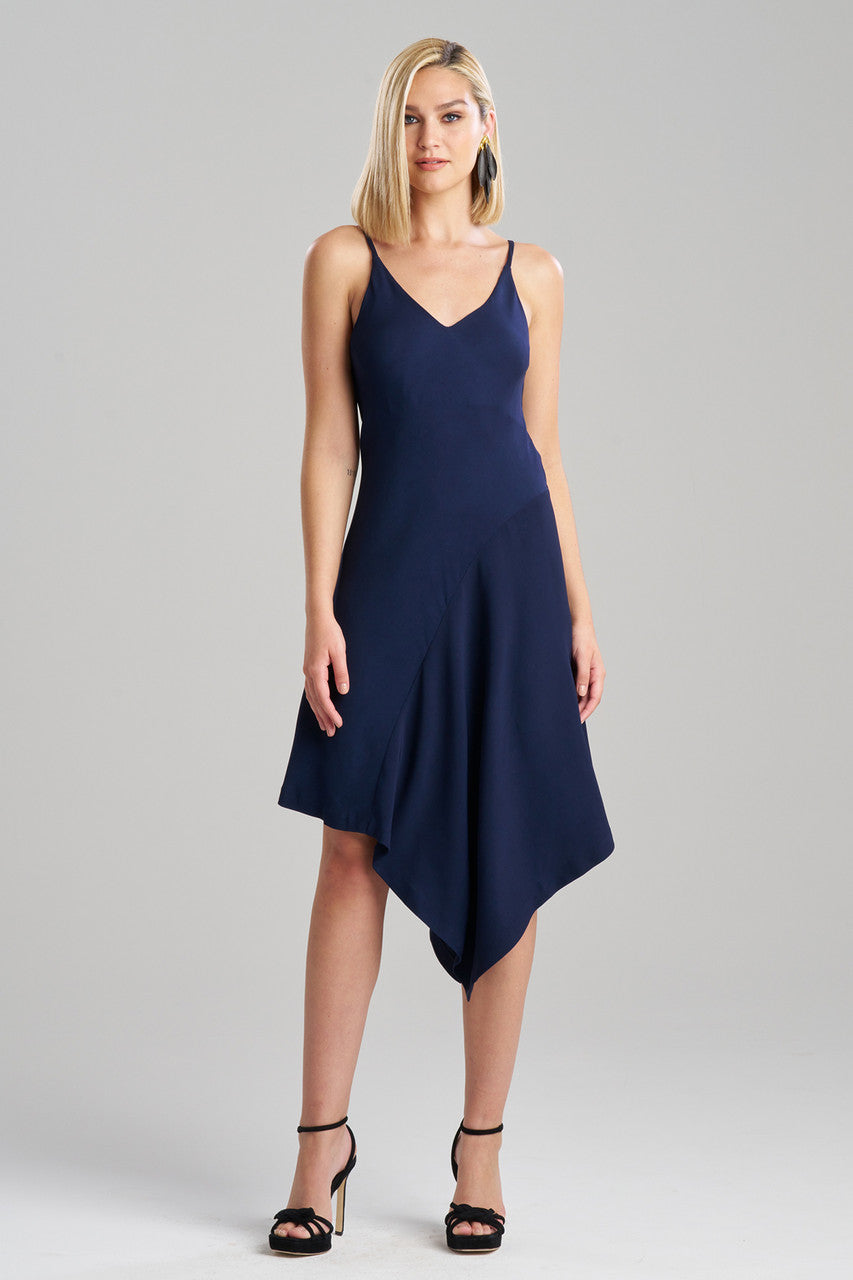Buy Stretch Crepe Asymmetric Dress in Midnight Navy Online Midnight Navy