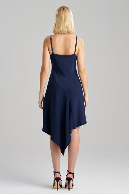 Buy Stretch Crepe Asymmetric Dress in Midnight Navy Online Midnight Navy