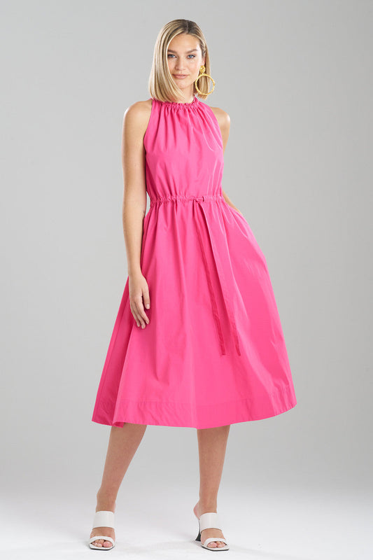 Buy Techno Poplin Dress in Electric Pink Online Electric Pink